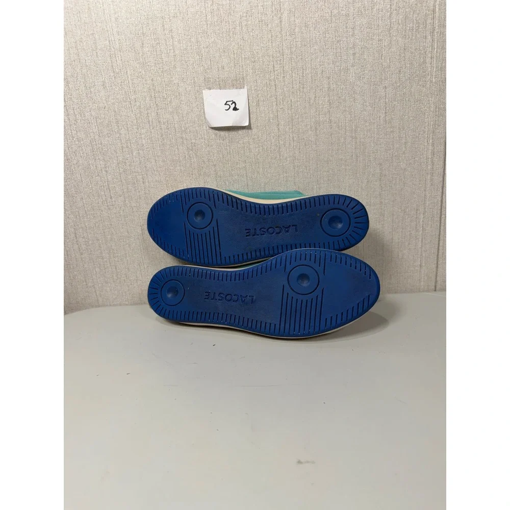 Lacoste Canvas Croc 34W Teal Blue Low Top Sneakers Womens 8 11CAW0735‎